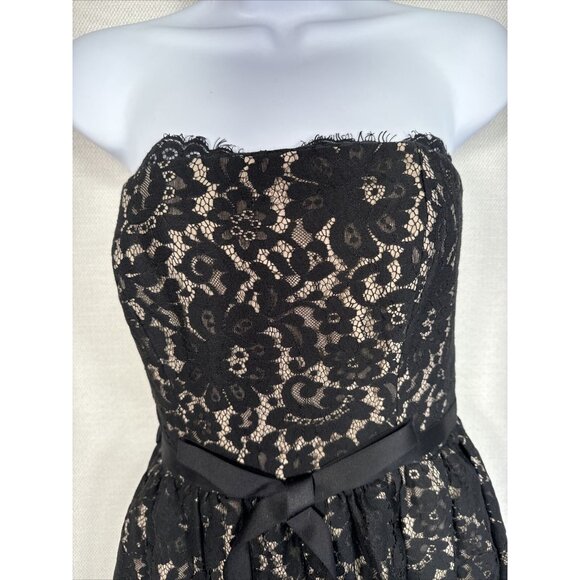 Robert Rodriguez Neiman Marcus Womens Jun Party Dress Size 2 Black Lace - Picture 3 of 9